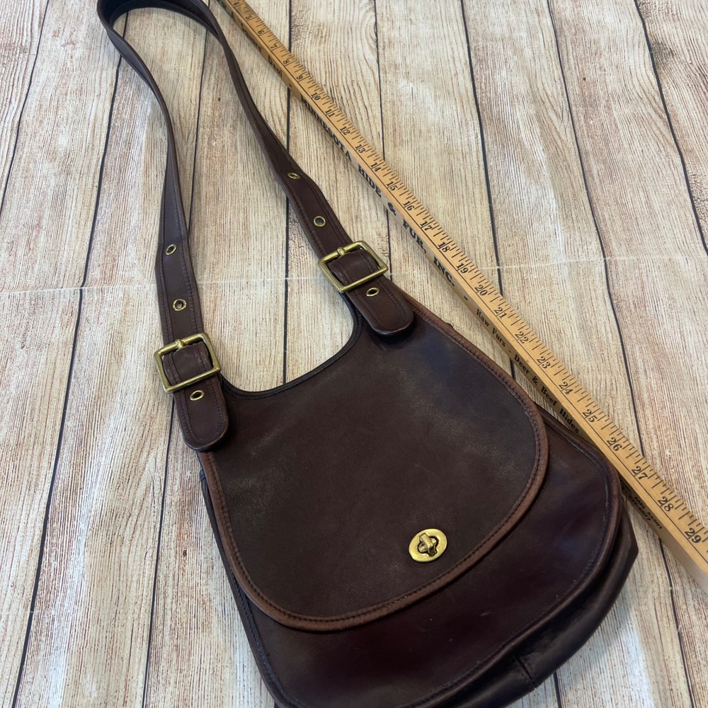 Coach Patricias Legacy 9988 Mahogany Brown Leather Crossbody Bag Vintage USA - Picture 9 of 11